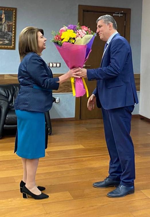  Служебният министър на районното развиване и благоустройството Виолета Коритарова при поемането на поста от досегашния министър Андрей Цеков 